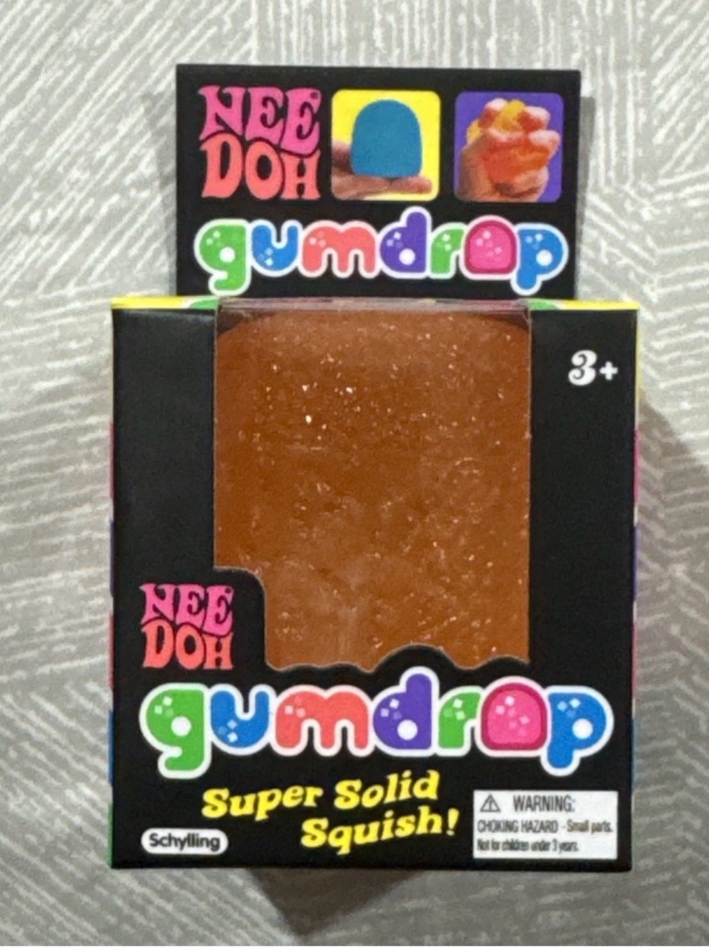 Nee Doh Gumdrop Super Solid Squish Needoh Gum Drop Orange color RARE